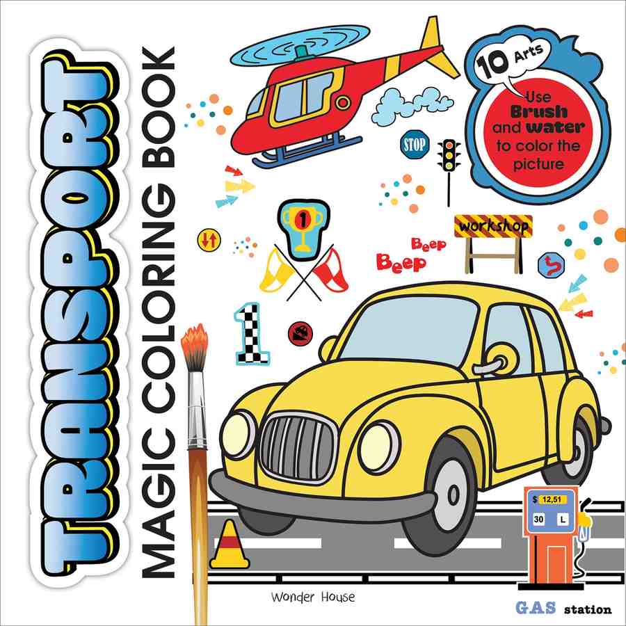 Transport Magic Coloring Book book cover