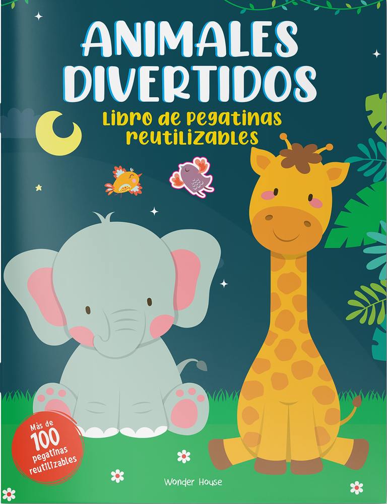 Reusable Sticker Book Animal Fun - Spanish book cover