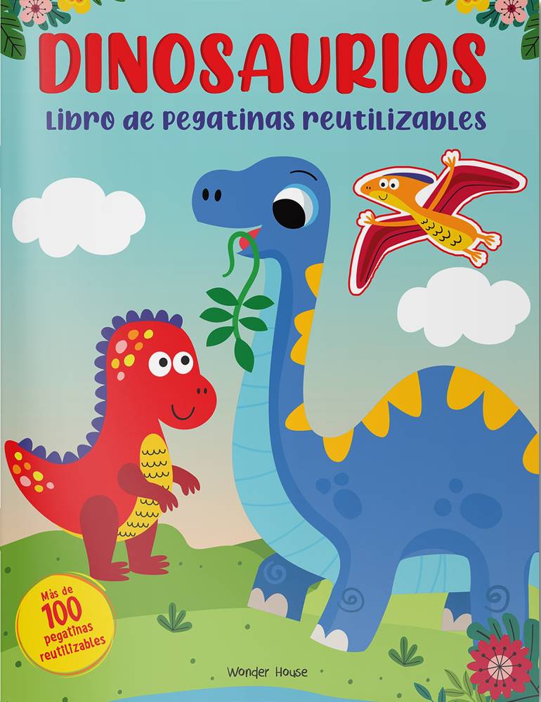 Reusable Sticker Book Dinosaur - Spanish book cover