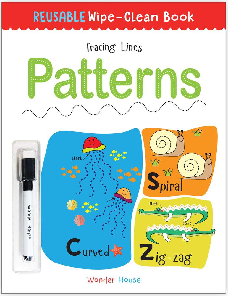 Reusable Wipe And Clean Book Tracing - Lines Patterns book cover