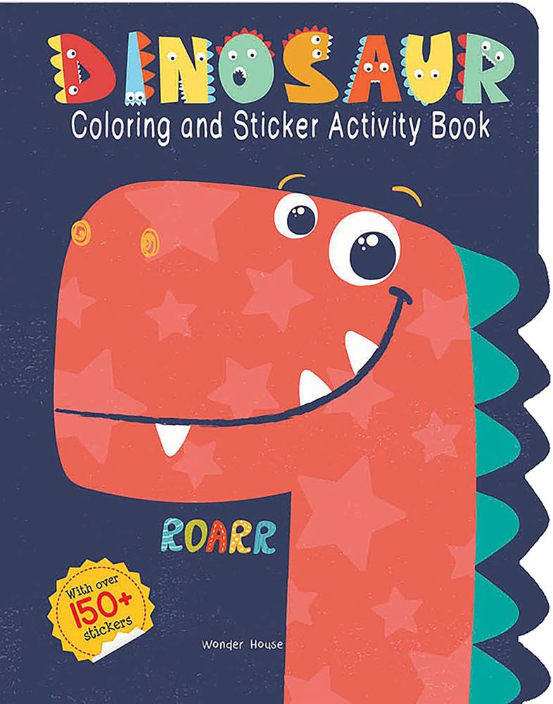 Dinosaurs - Coloring and Sticker Activity Book (With 150+ Stickers) book cover