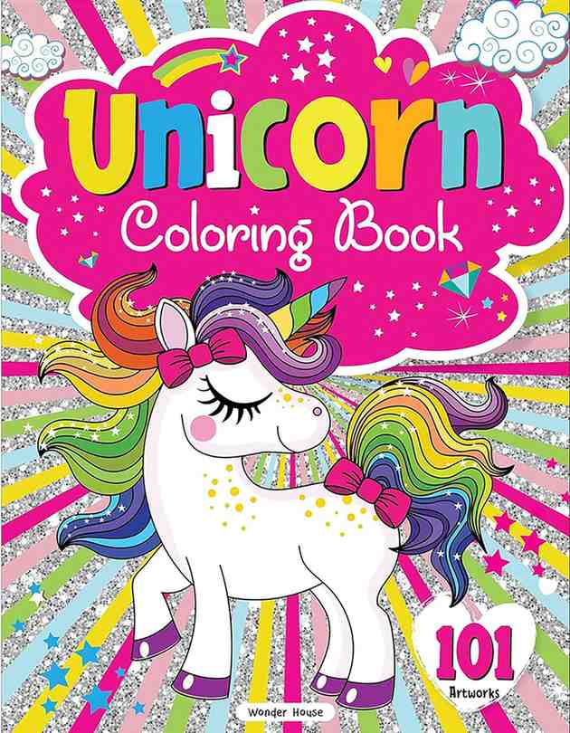 101 Unicorn Colouring Book book cover