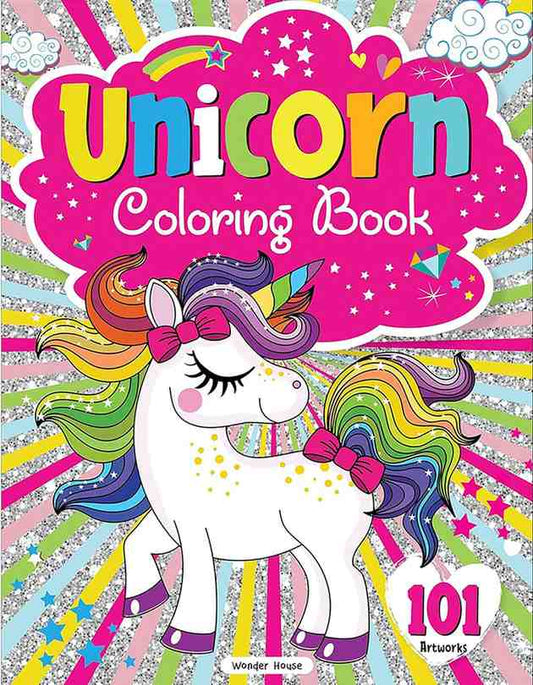 101 Unicorn Colouring Book book cover