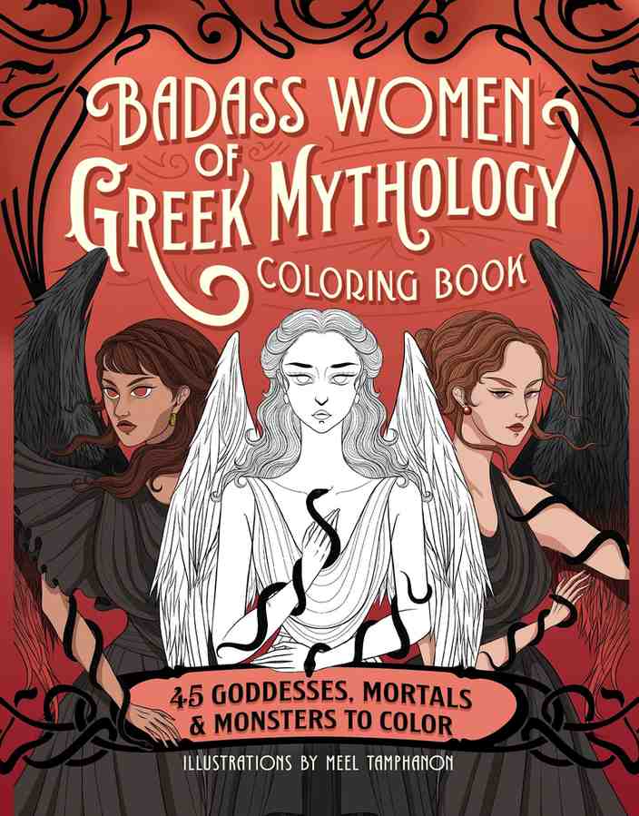 Badass Women of Greek Mythology Coloring Book book cover